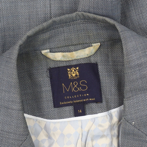 Marks and Spencer Grey Women's Blazer Size 14