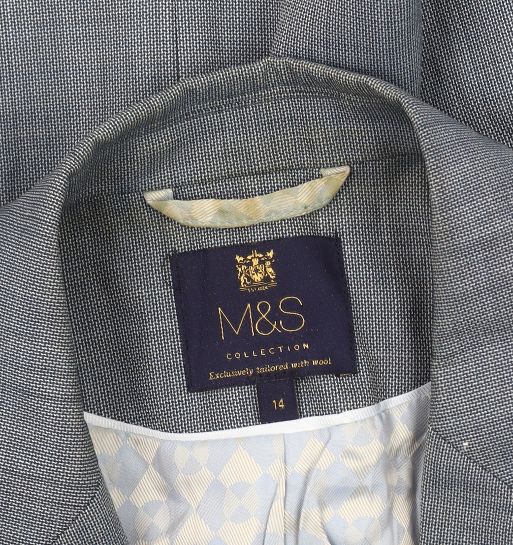 Marks and Spencer Grey Women's Blazer Size 14