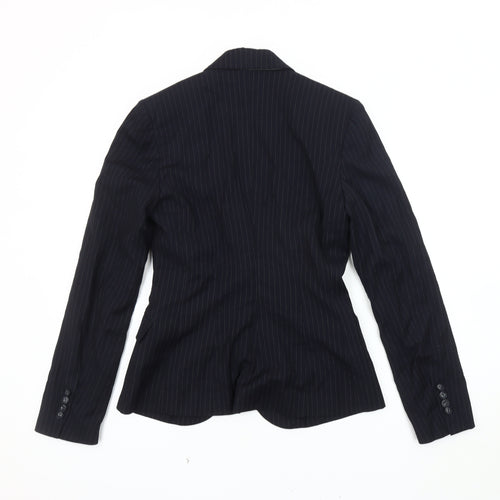 Mango Women's Black Pinstripe Blazer Size 8