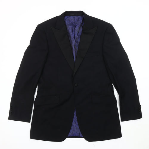 Ventuno 21 Men's Black Blazer, Size 38, Regular Fit