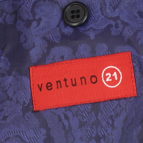 Ventuno 21 Men's Black Blazer, Size 38, Regular Fit