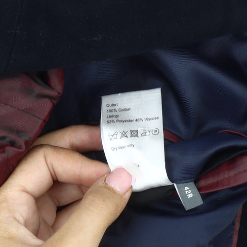 Emmetex Men's Black Jacket 42R, Single-Breasted Formal