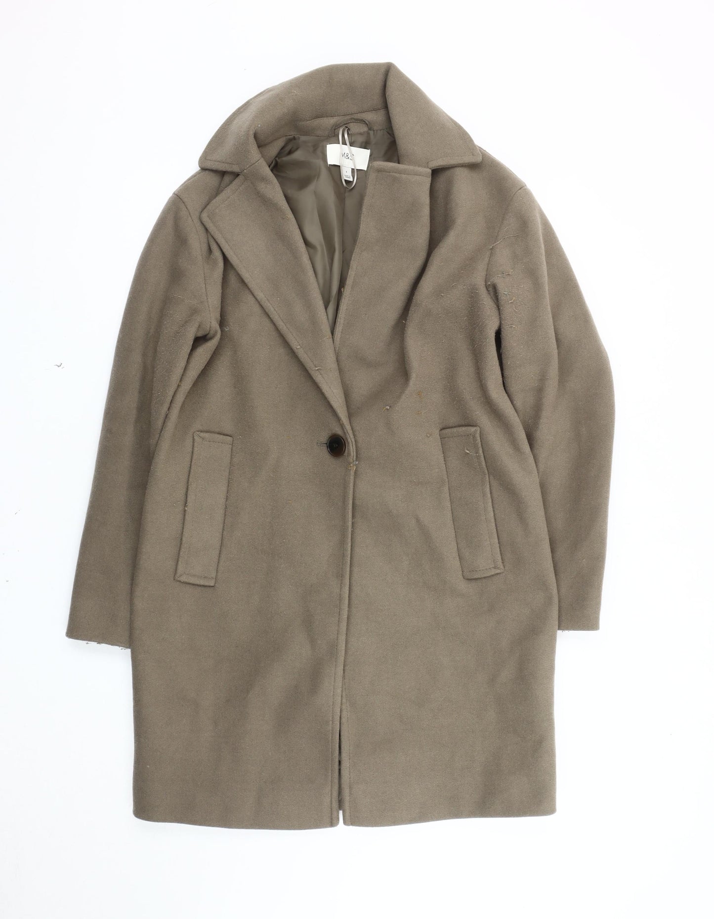 Marks and Spencer Women's Brown Overcoat Size 8