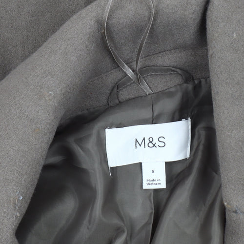 Marks and Spencer Women's Brown Overcoat Size 8