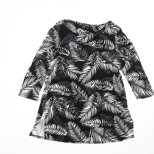 Debenhams Women's Black 3/4 Sleeve Top Size 14
