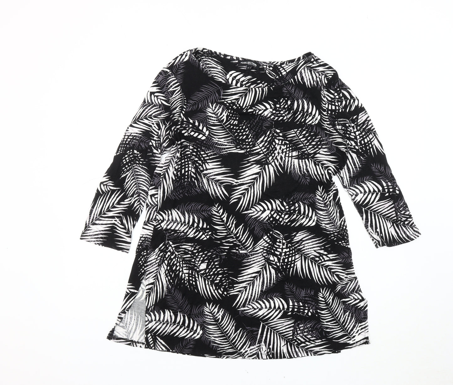 Debenhams Women's Black 3/4 Sleeve Top Size 14