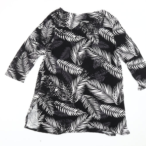 Debenhams Women's Black 3/4 Sleeve Top Size 14