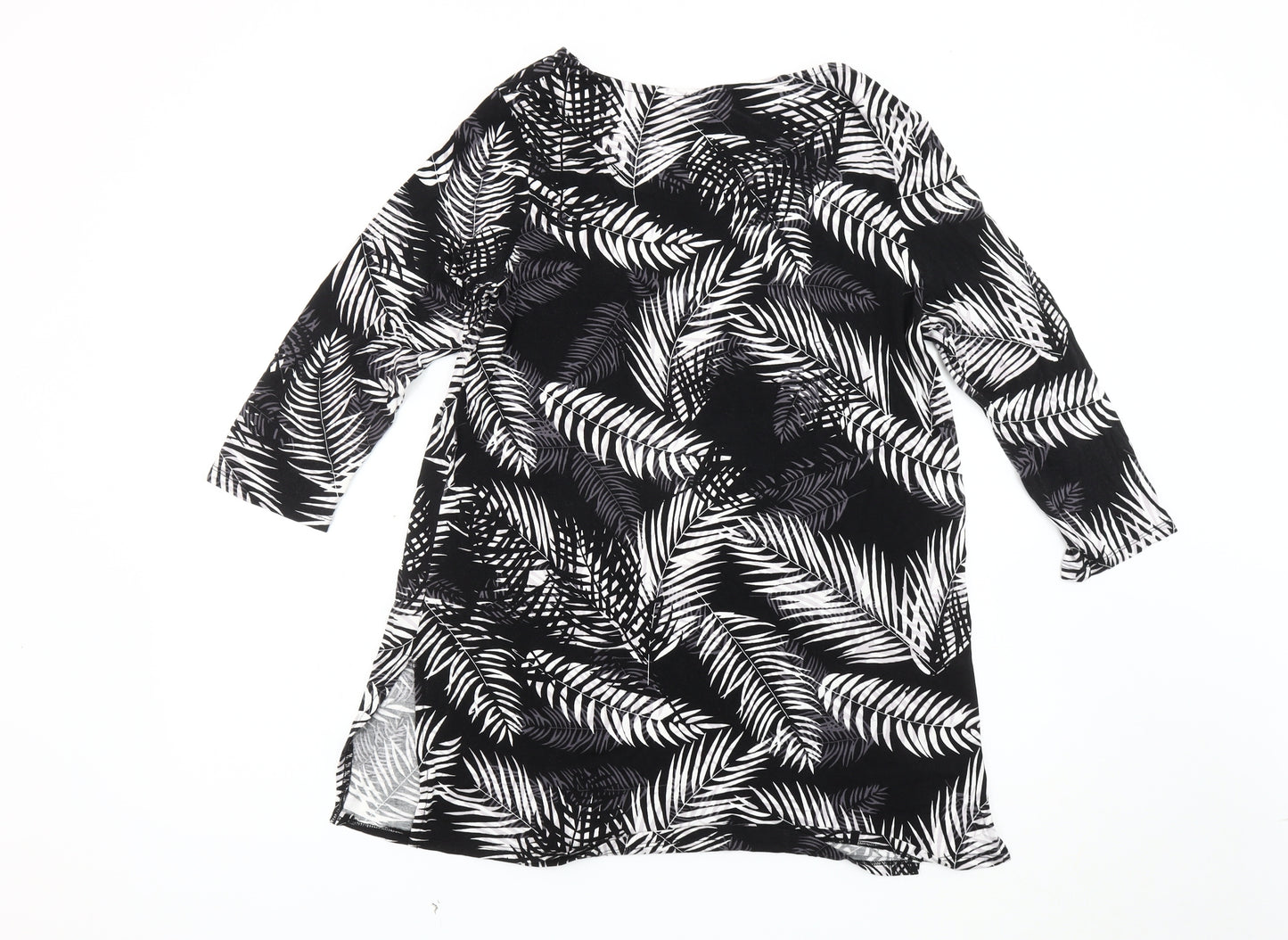 Debenhams Women's Black 3/4 Sleeve Top Size 14