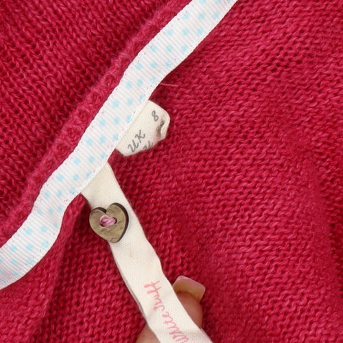 White Stuff Women's Pink Cardigan, Size 8, Linen Blend