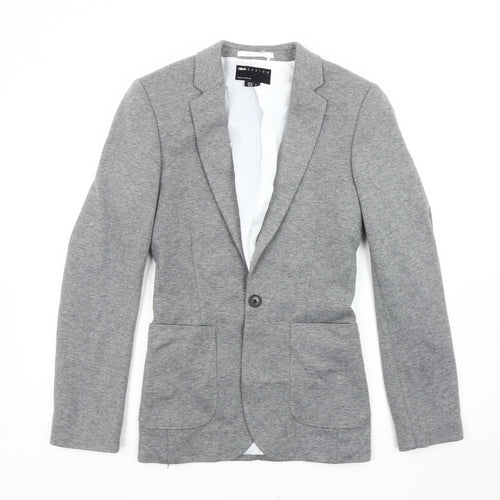 ASOS DESIGN Men's Grey Blazer, Size 32, Casual Jacket