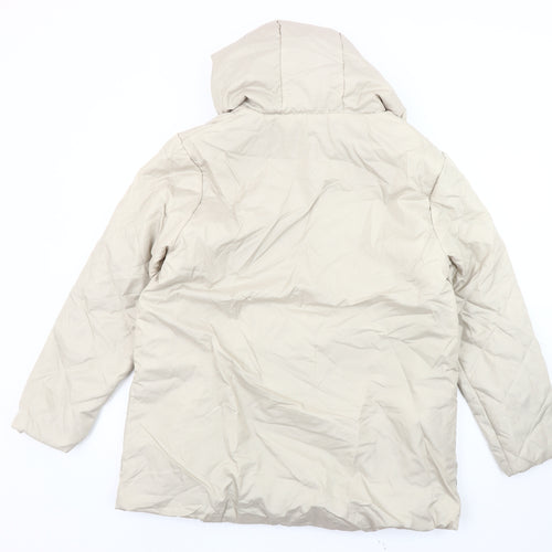Anne De Lancay Women's Beige Hooded Coat M