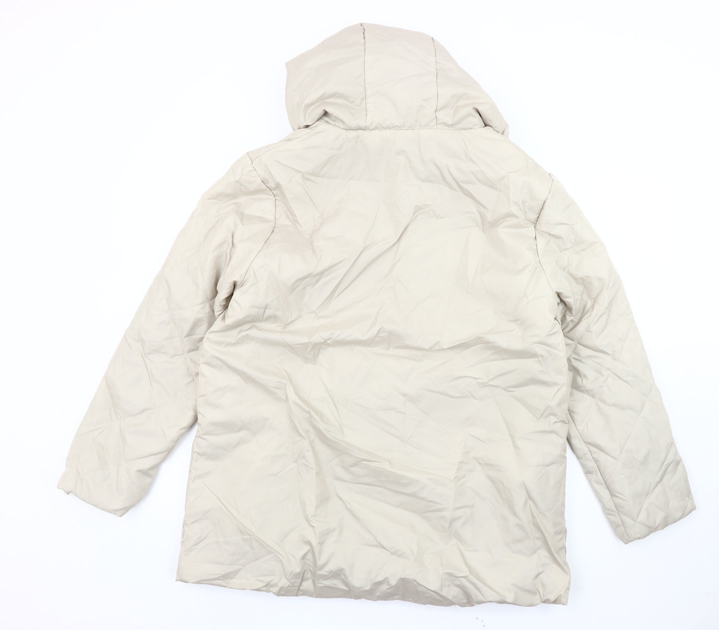 Anne De Lancay Women's Beige Hooded Coat M