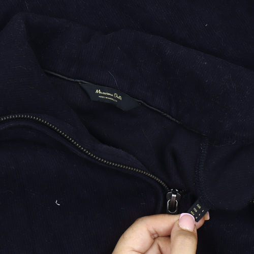 Massimo Dutti Black Cotton Unisex Sweatshirt M