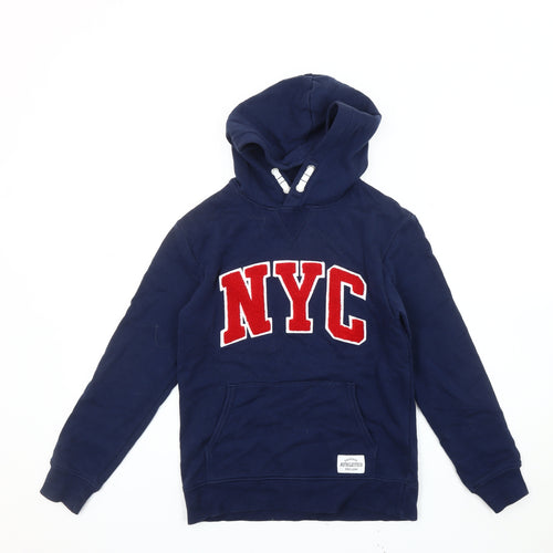 L.O.G.G. Boys Blue Hoodie NYC Logo Pullover 11-12 Years