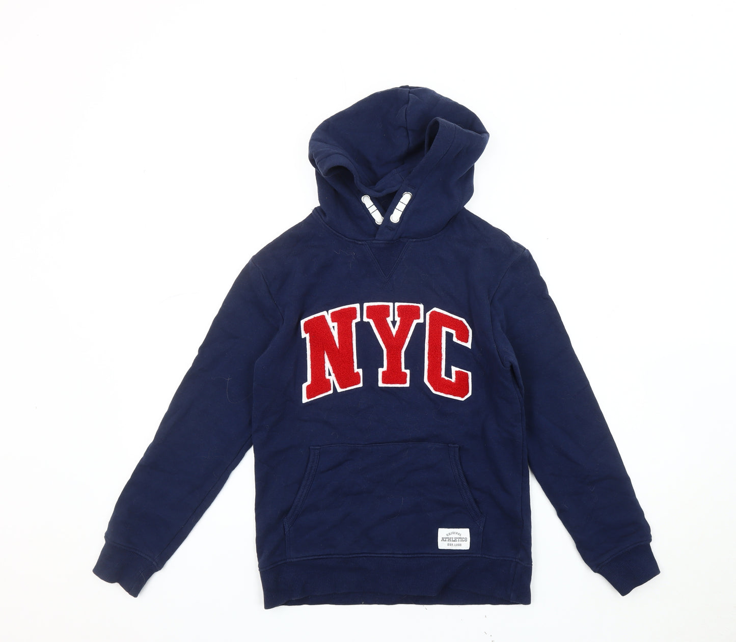 L.O.G.G. Boys Blue Hoodie NYC Logo Pullover 11-12 Years
