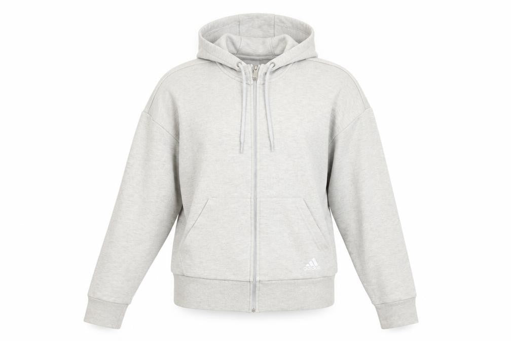Front view of Adidas Women's Grey Basic Jacket 2XS