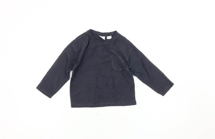 Zara Unisex Black Long Sleeve T-Shirt 18-24 Months