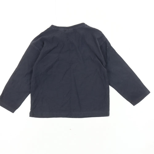 Zara Unisex Black Long Sleeve T-Shirt 18-24 Months
