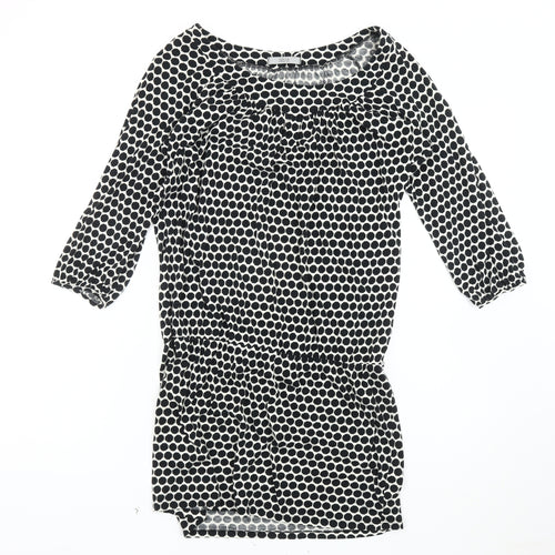 Marks and Spencer Women's Black Polka Dot Tunic Size 12