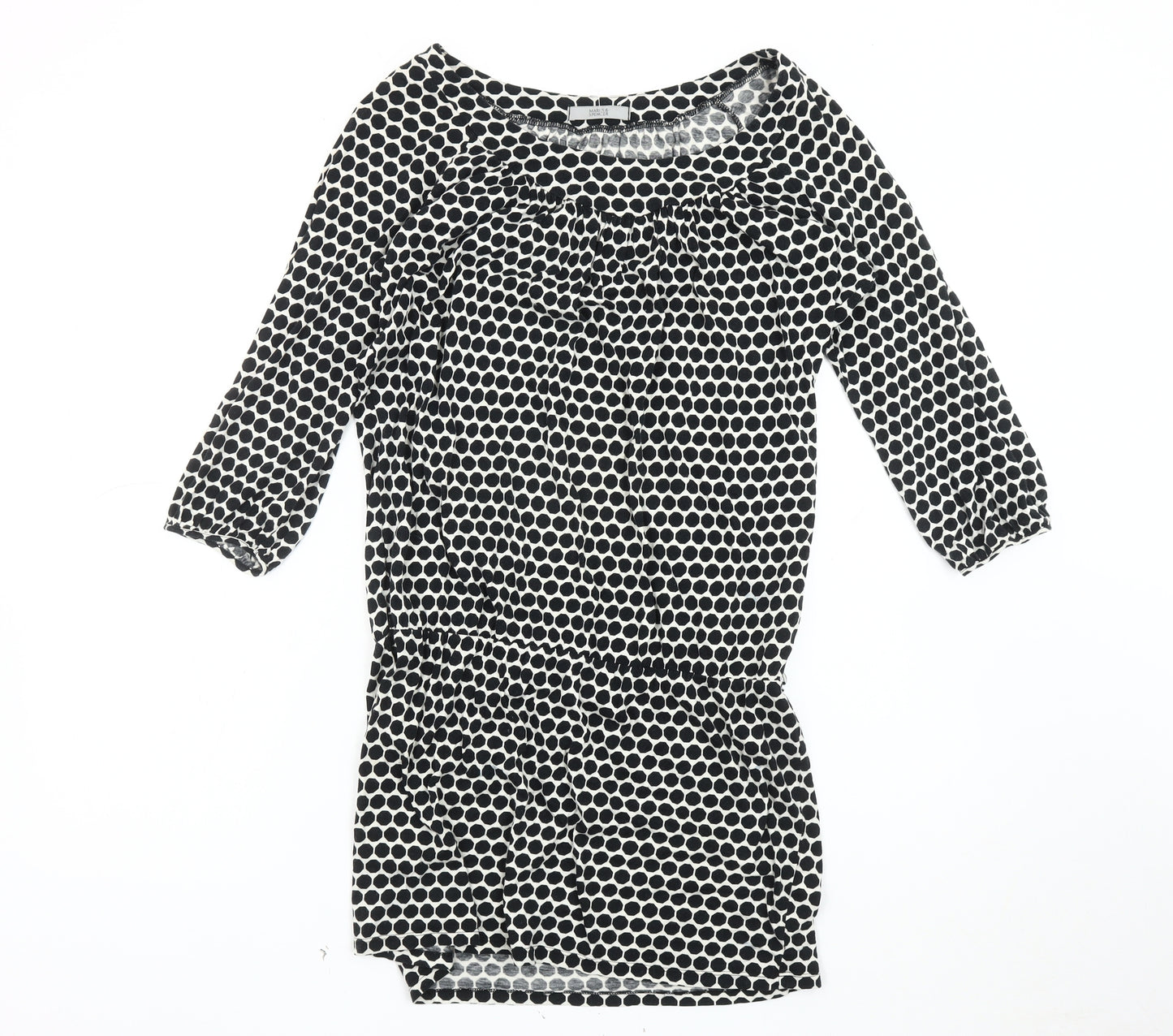 Marks and Spencer Women's Black Polka Dot Tunic Size 12