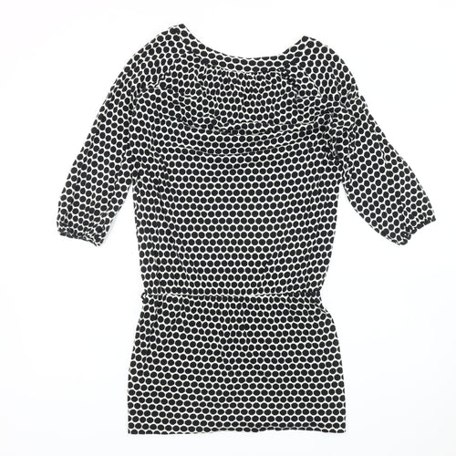 Marks and Spencer Women's Black Polka Dot Tunic Size 12