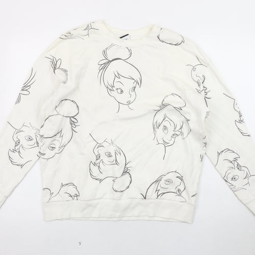 George Women's White Disney Pullover Sweatshirt Size 12