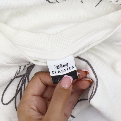 George Women's White Disney Pullover Sweatshirt Size 12