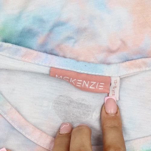 McKenzie Girls Multicoloured Tie Dye Cropped T-Shirt 13-15 Years