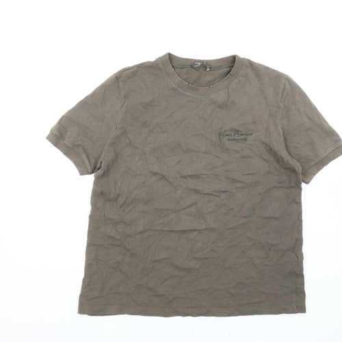Zara Women’s Brown T-Shirt, M, Basic Style