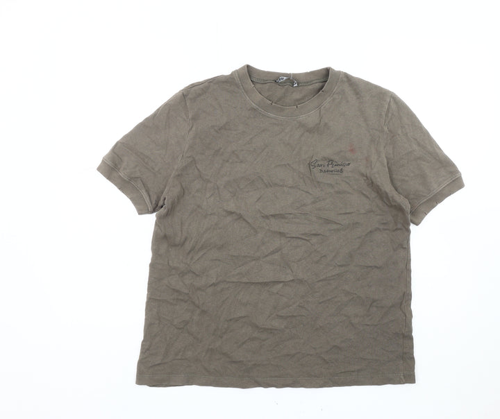 Zara Women’s Brown T-Shirt, M, Basic Style