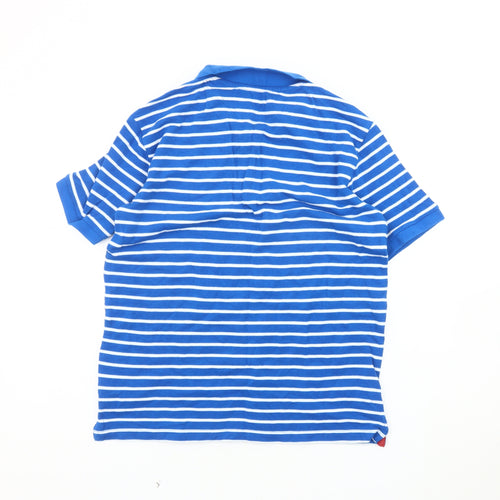 Ben Sherman Boys Blue Striped Polo Shirt Size 14
