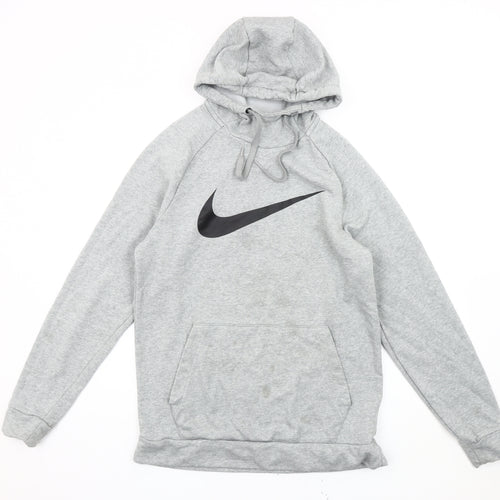 Nike Men's Grey Pullover Hoodie Size S