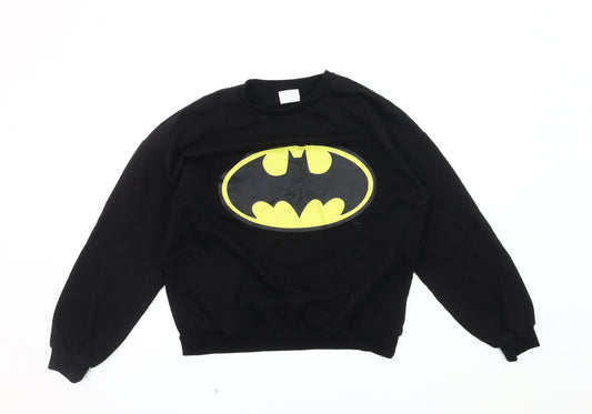 Front view of Sinsay Black unisex batman pullover sweatshirt s