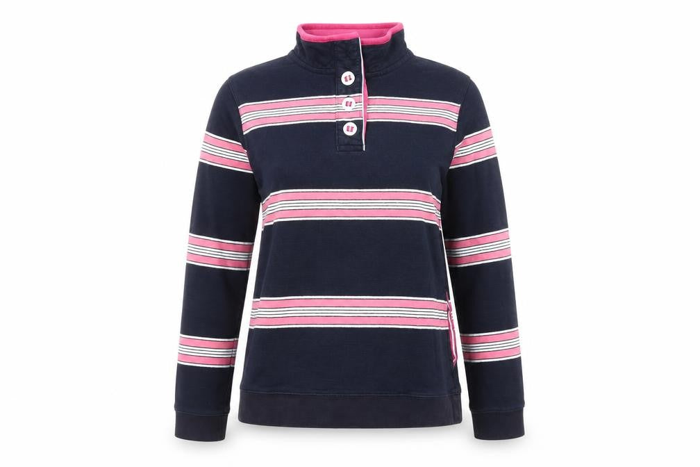 Front view of Colours by Alice Women's Multicoloured Striped T-Shirt