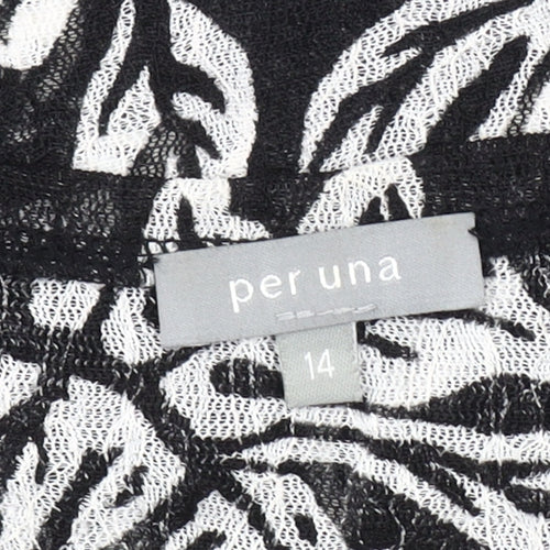 Per Una Women's Black Floral Tank Top - Size 14
