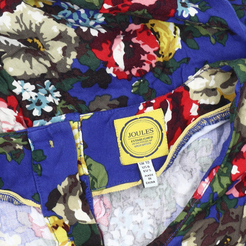 Joules Women's Blue Floral Knee-Length A-Line Dress