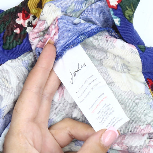Joules Women's Blue Floral Knee-Length A-Line Dress