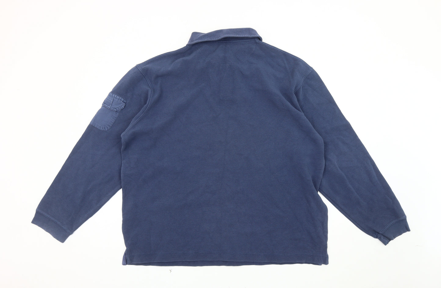 GAP Men's Blue Collared Pullover Sweatshirt L