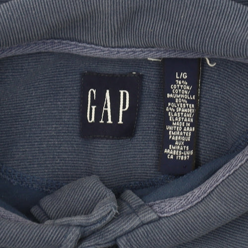 GAP Men's Blue Collared Pullover Sweatshirt L