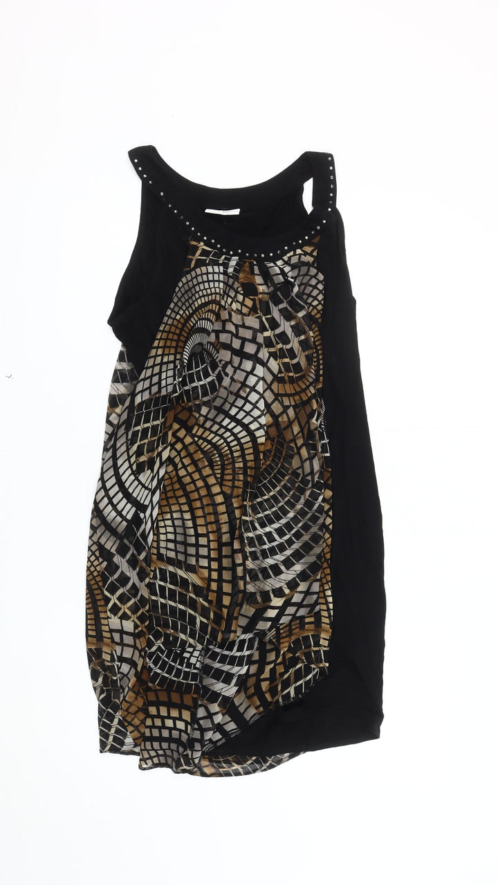 Wallis Women's Black Geometric Sleeveless Top