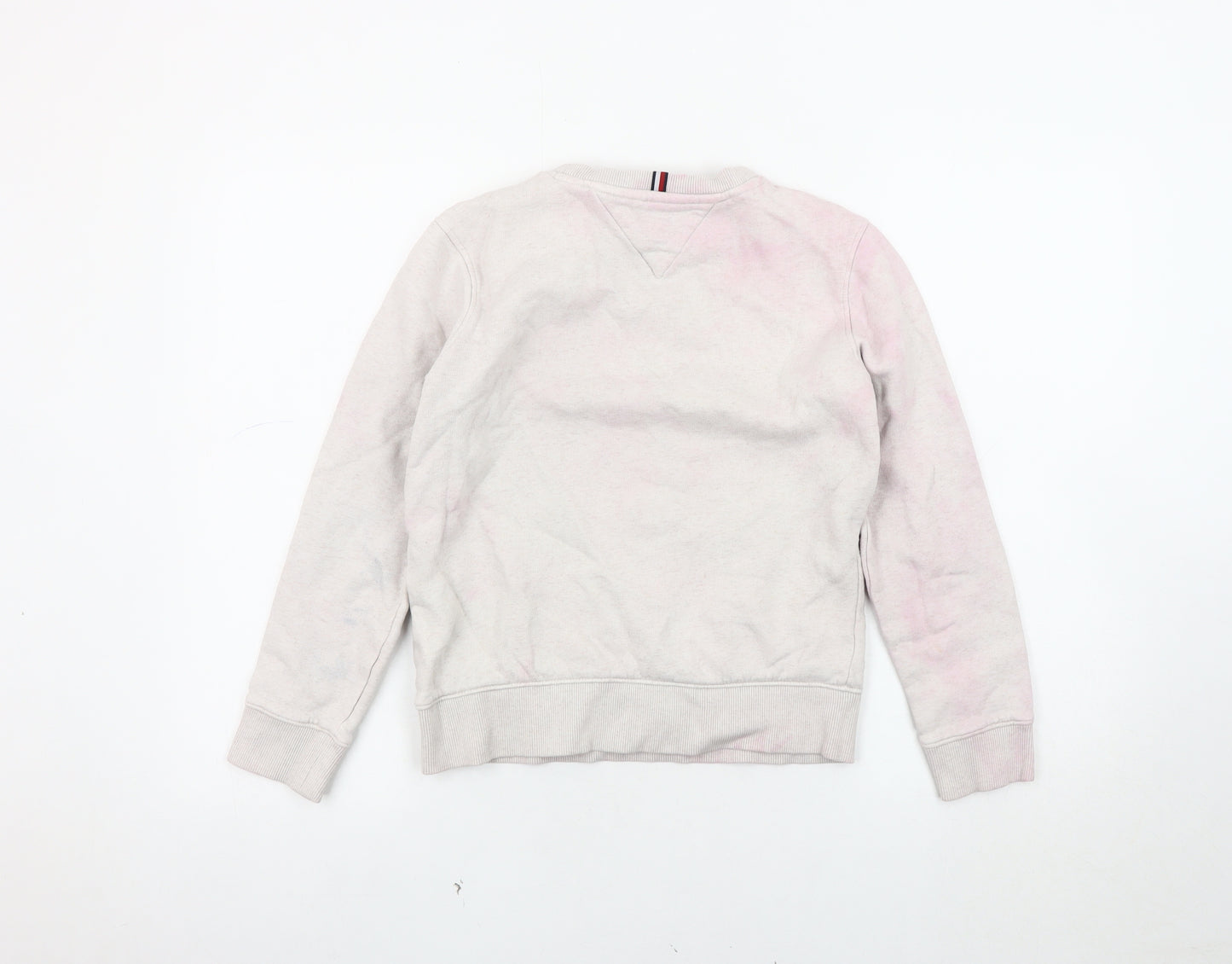 Tommy Hilfiger Girls Beige Embroidered Pullover Sweatshirt 152