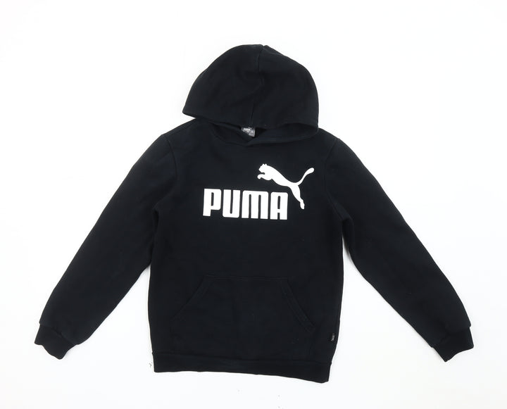 Puma Boys Black Graphic Hoodie 12 Years