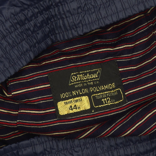 Marks and Spencer Men's Blue Nylon Jacket, Size 44