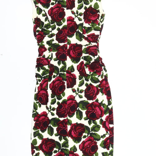 Phase Eight Women's Multicoloured Sheath Dress Size 10