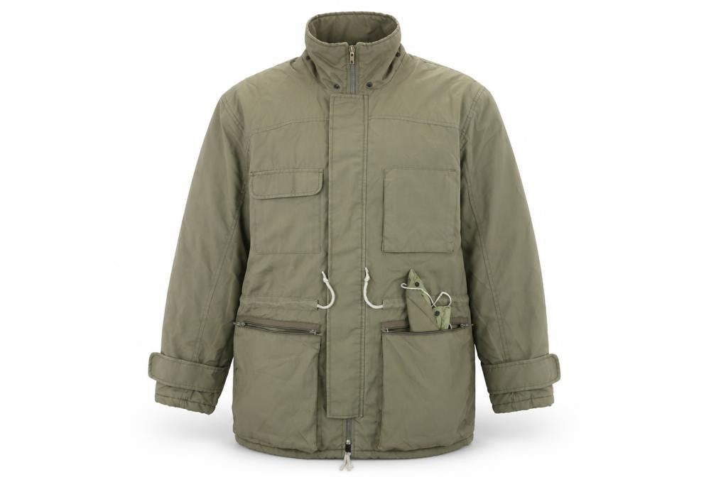 Front view of Boston Athletic Club Men's Green Parka Jacket M