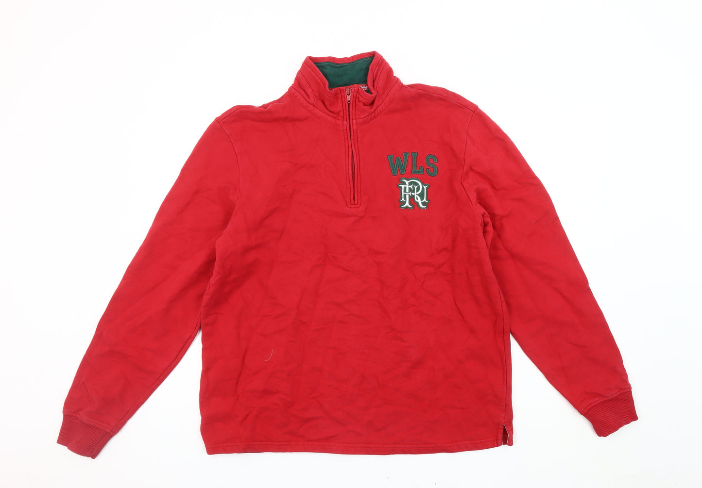 Front Up Men's Red Rugby Sweatshirt, Size L