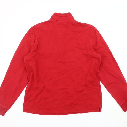 Front Up Men's Red Rugby Sweatshirt, Size L