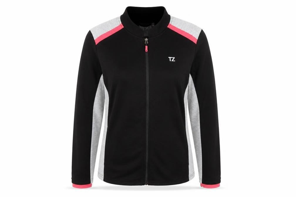 Front view of Training Zone Women's Black Jacket, size 14