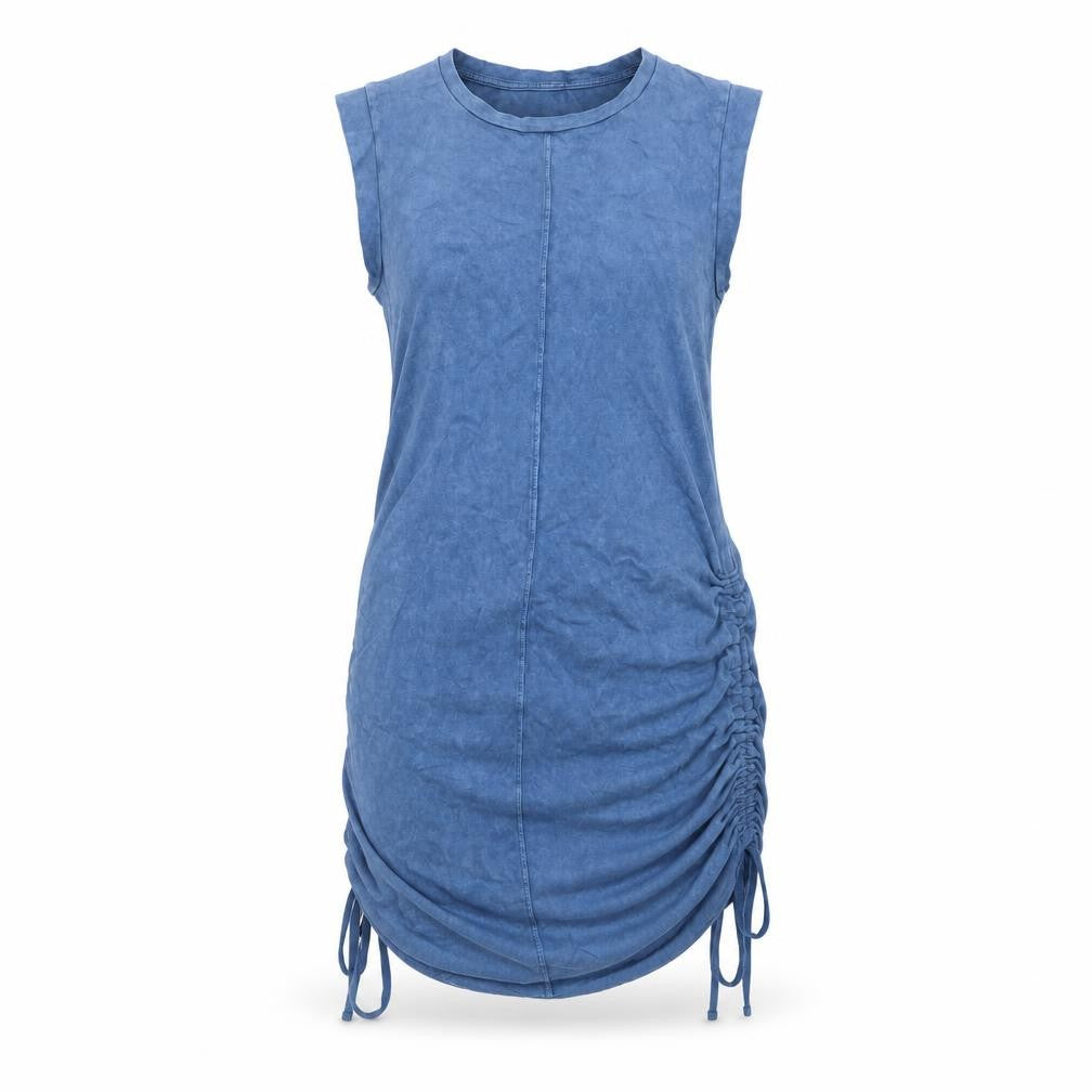 Front view of River Island Women's Blue Tank Dress, size 8