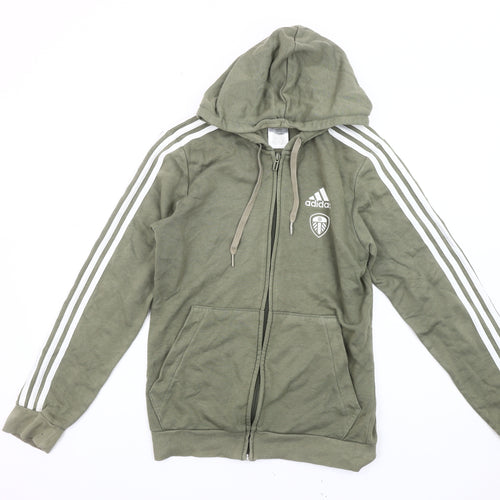 Adidas Men's Green Hooded Jacket XS